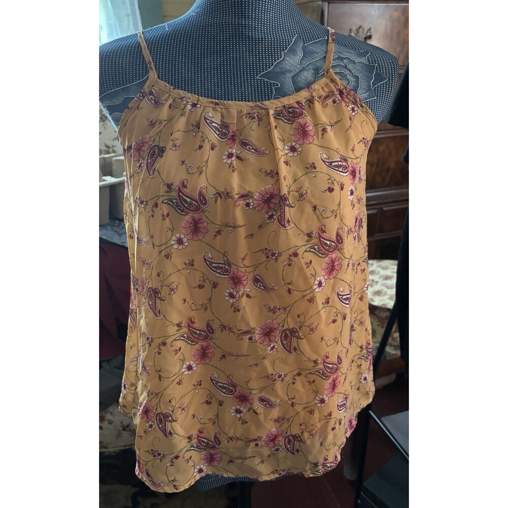 Beautees Size Large Women’s Camisole Blouse Lined 32” Bust 24” Length